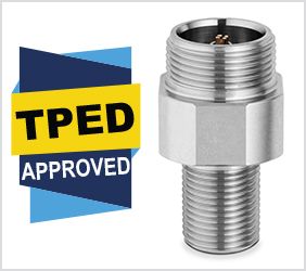 Pressure Tech's CV414-SC with TPED approved logo