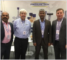 Steve Yorke-Robinson and Winston Wainwright on the Pressure Tech Stand at Adipec 2017