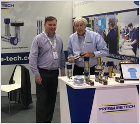 Steve Yorke-Robinson and Winston Wainwright on the Pressure Tech Stand at Adipec 2017