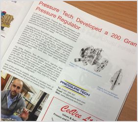 Pressure Tech Developed a 200 gram Pressure Regulator
