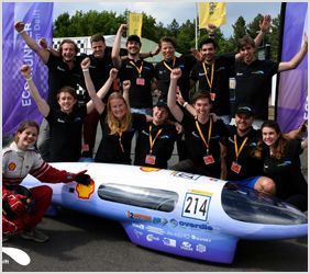 Eco-Runner Team Delft Reveal 2019 Shell Eco-Marathon Vehicle with Pressure Tech Logo