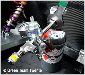 Pressure Tech LW-TS414 pressure regulator saves Green Team Twente Shell Eco-Marathon vehicle 0.5kg!