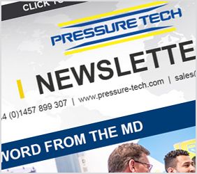 A section of the front cover of our Pressure Tech newsletter.
