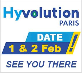 Hyvolution logo and text showing date of exhibition