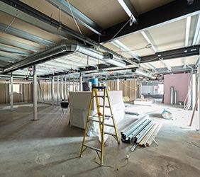 The building works in Pressure Tech's New Building