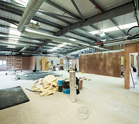 The building works in Pressure Tech's New Building