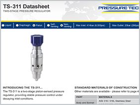 Pressure Tech Datasheets Undergo A Revamp